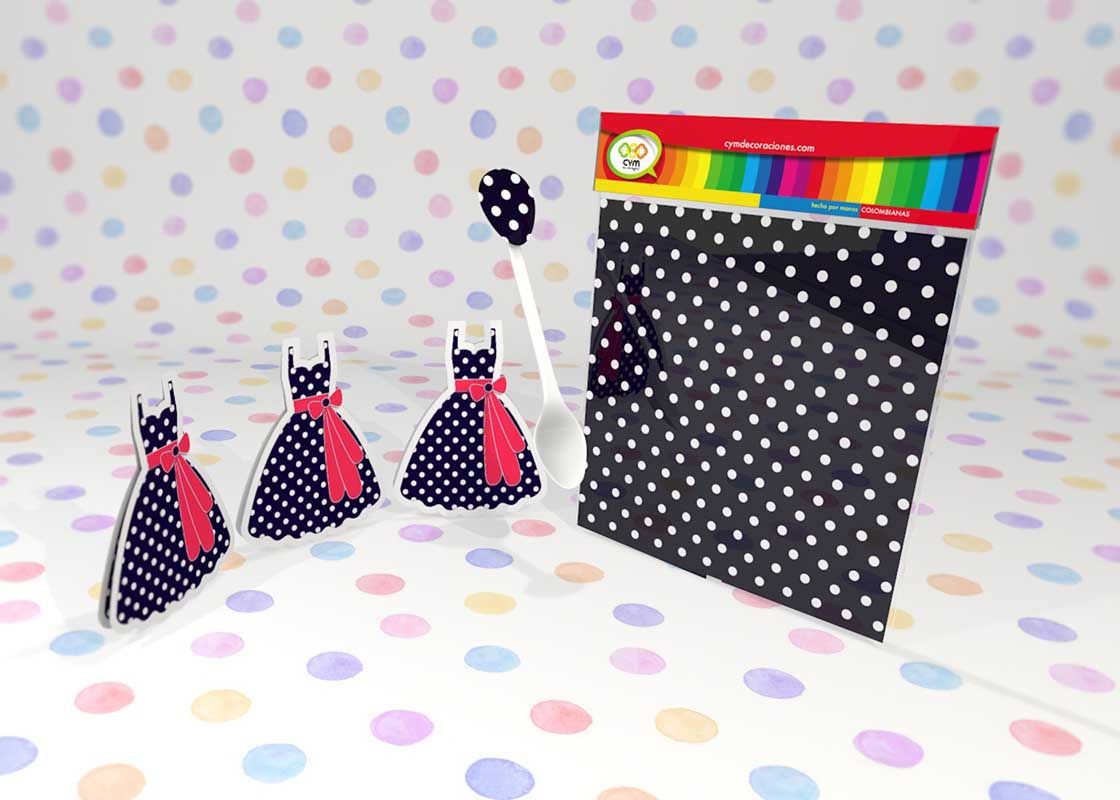 Decoración Fiesta Polka Negro